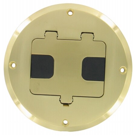 Vortex Brass Plated Concealed Receptacle Floor Box Kit VO2595344